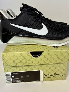 Nike Kobe A.D. Size 9 M Black White 852425-001 NEW With Box Mamba